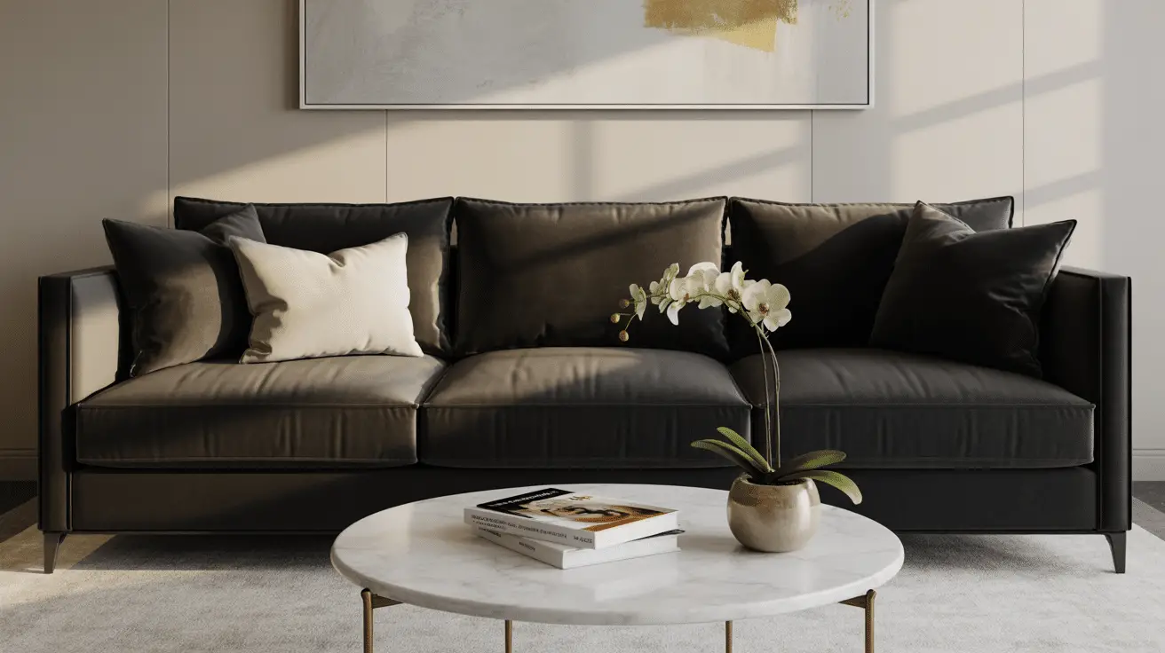 Glam Meets Minimal: Black Sofa Living Room Decor Trends for Modern Homes