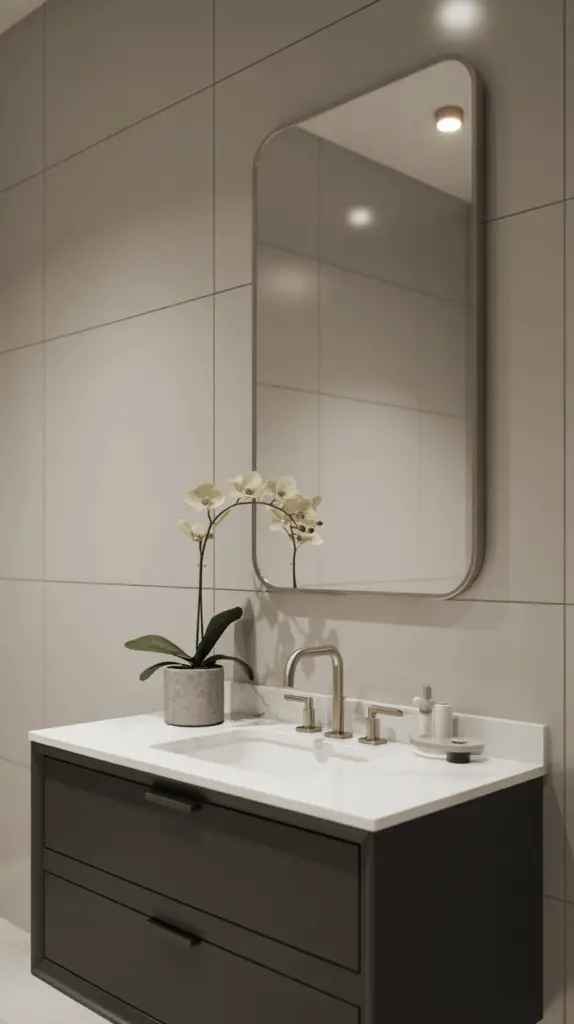 Bold Moody Bathroom Decor with Black and Gold Touches for a Luxe, Dramatic Look
