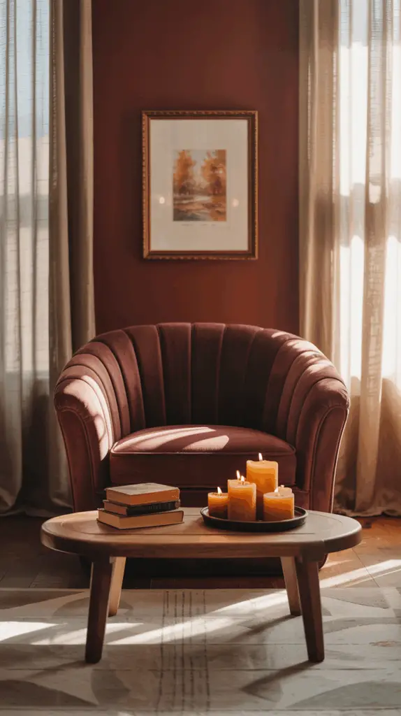 DIY Cozy Living Room Warm Colors Projects for Fall