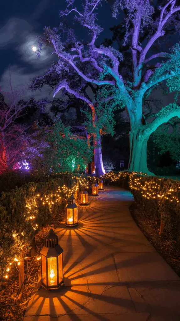 Outdoor Halloween Yard Lighting Ideas to Illuminate the Night with Spooky Charm