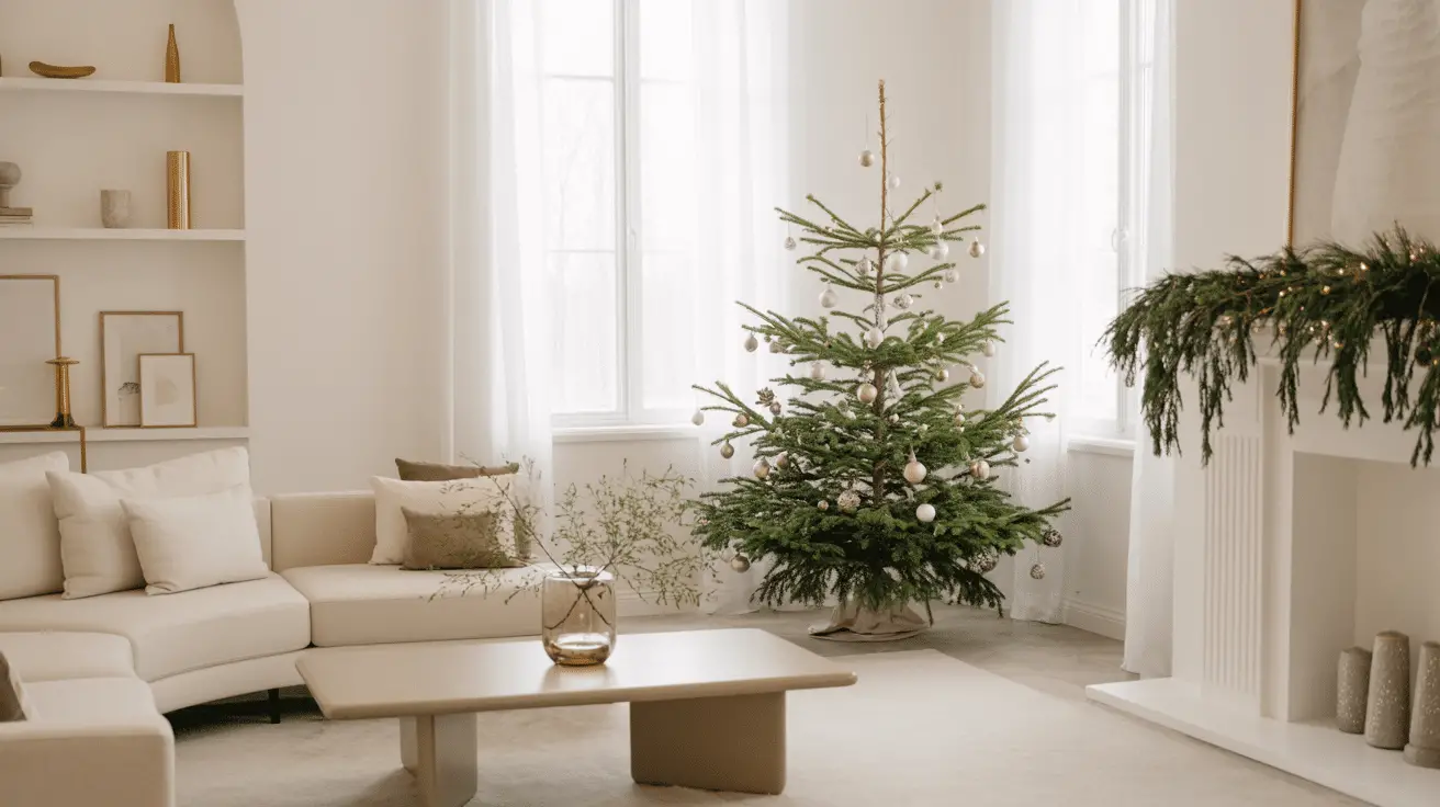 Minimalist Christmas Living Room Decor Ideas for a Simple, Elegant Holiday Look