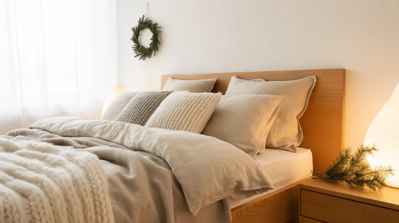 Modern Minimalist Christmas Bedding Ideas for a Sleek and Stylish Holiday Bedroom