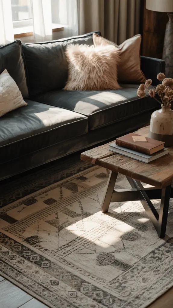 Transform Your Space with Bold Dark Grey Couch Styling Inspirations: Ideas for a Chic and Cozy Living Room