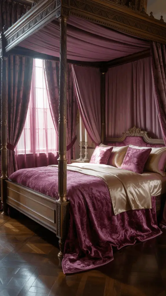 Luxurious Pink Royal Bedroom Ideas for a Regal Retreat: Elegant Designs Fit for Royalty