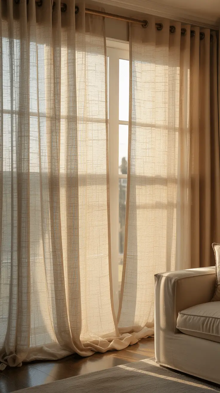 Brighten Your Space with Sheer Curtains Living Room Ideas: Create a ...