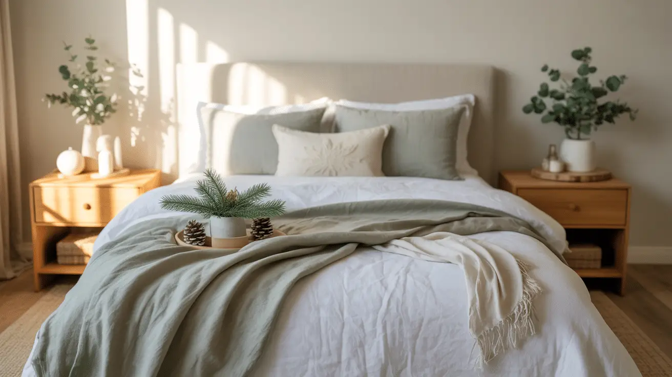 Nature-Inspired Holiday Bedroom Decor: Transform Your Space with Greenery and Soft Winter Lights