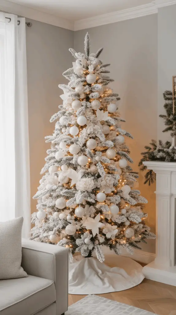 White Christmas Living Room Ideas for a Winter Wonderland: Create a Cozy, Festive Atmosphere This Holiday Season 2 White Christmas Living Room Ideas for a Winter Wonderland: Create a Cozy, Festive Atmosphere This Holiday Season