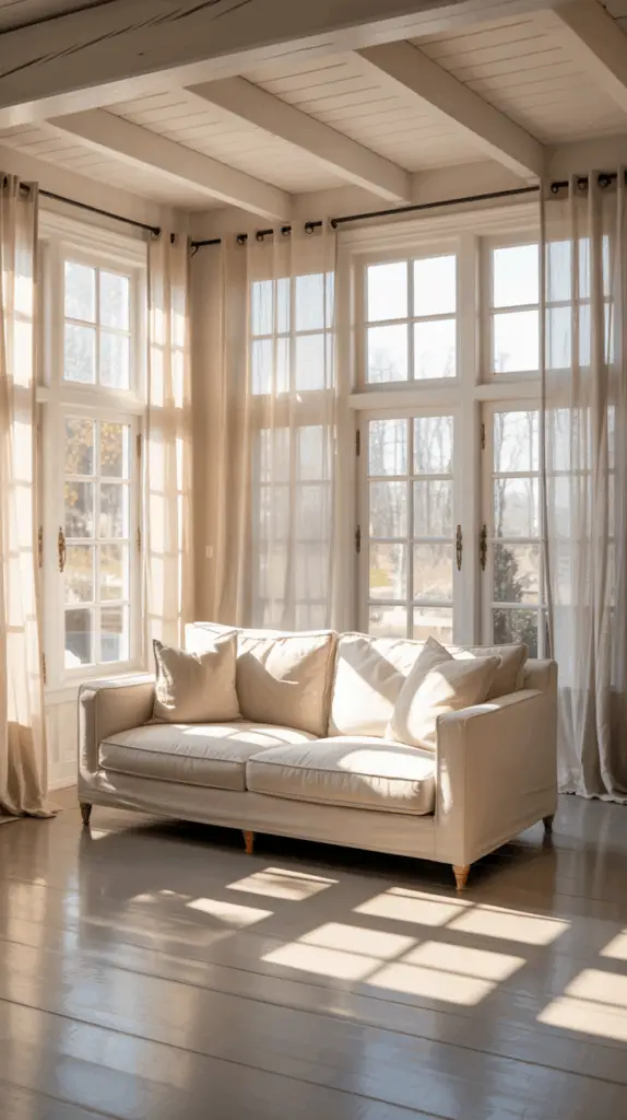 A Light and Airy Take on the Cozy Cottage Living Room Style: Modern Charm Meets Timeless Comfort