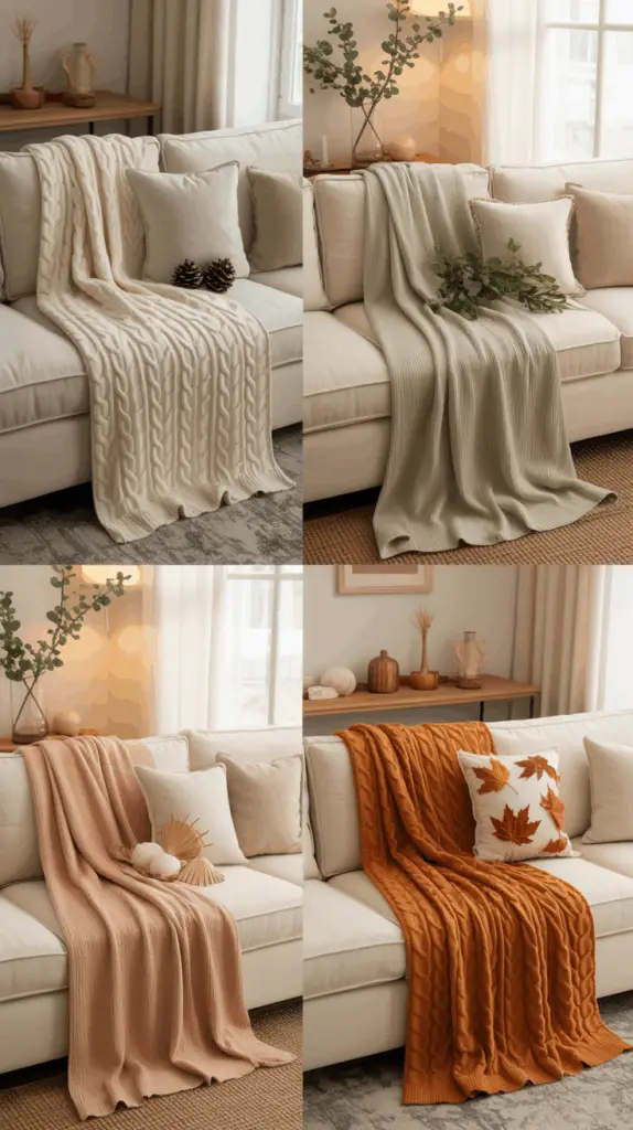 Seasonal Throw Blanket on Couch Ideas for a Warm, Welcoming Living Space