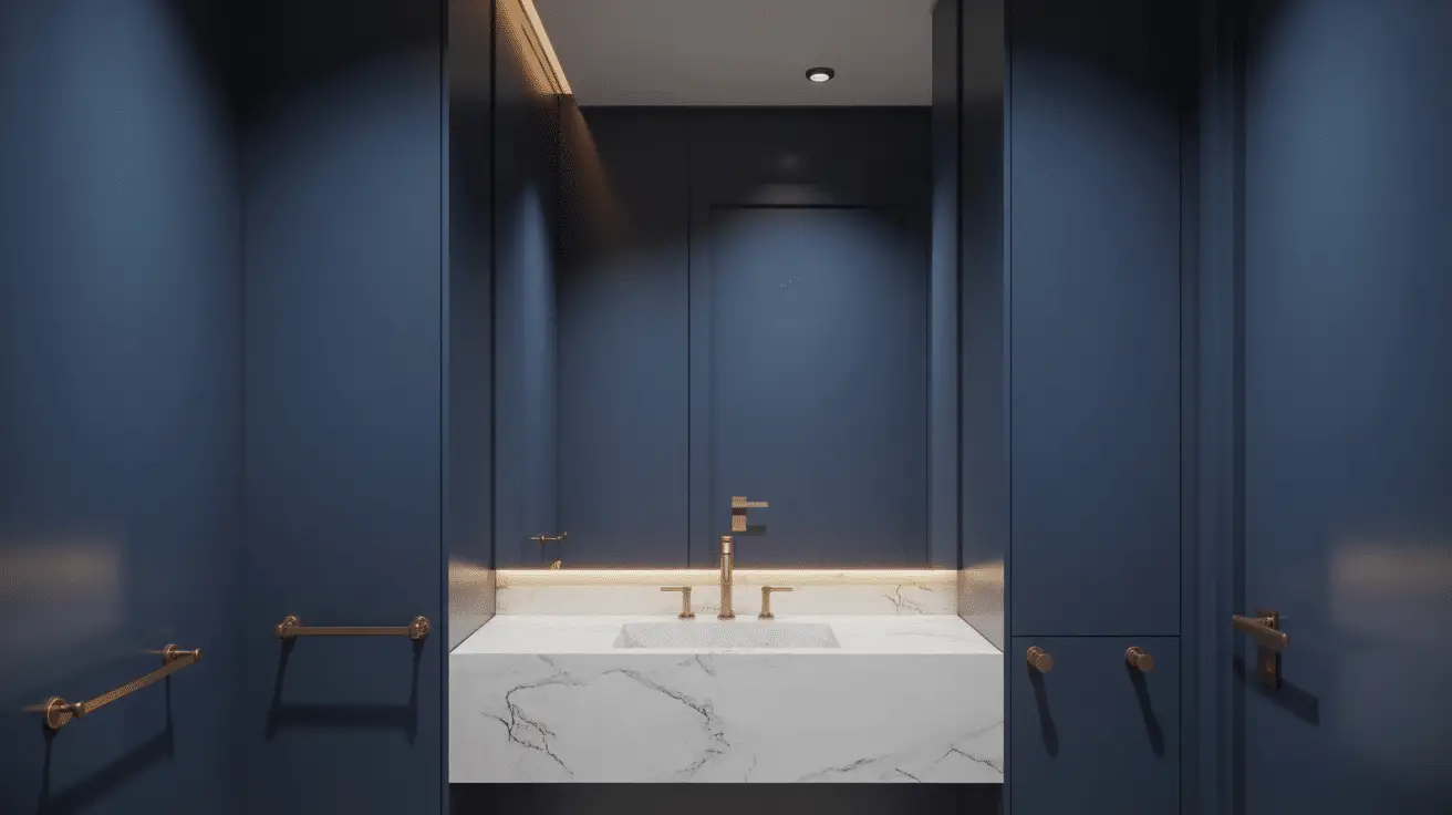 Minimal Dark Blue Bathroom Design Ideas for a Clean, Contemporary Look