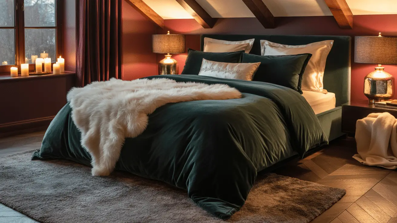 Winter Bedroom Vibes: Cozy Decor Ideas with Plush Textures and Warm Tones
