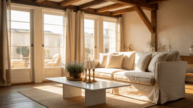 How to Create a Warm Modern French Country Living Room with Timeless Charm