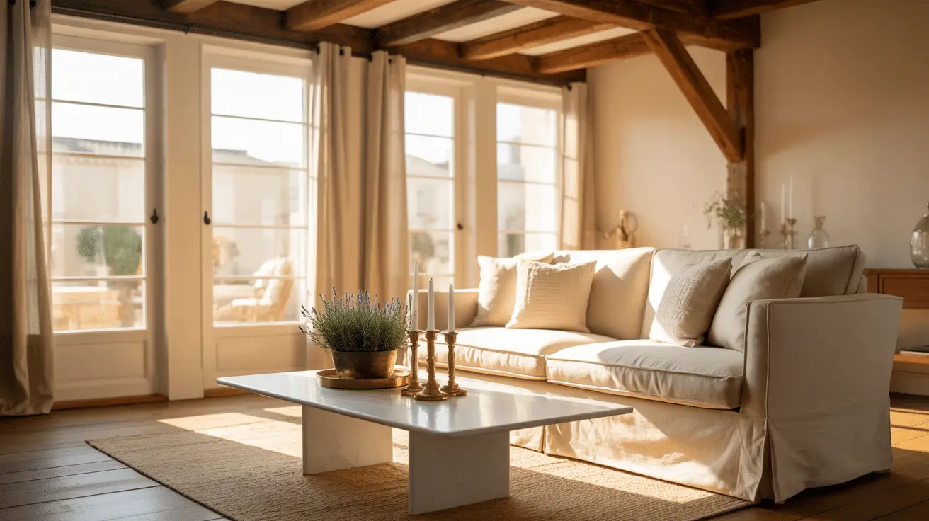 How to Create a Warm Modern French Country Living Room with Timeless Charm