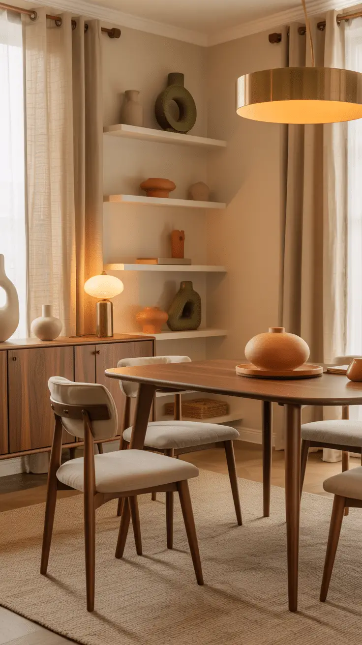 How to Create a Cozy Vintage Modern Dining Room in a Small Apartment