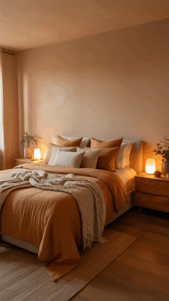 Winter Bedroom Vibes: Cozy Decor Ideas with Plush Textures and Warm Tones 2 Winter Bedroom Vibes: Cozy Decor Ideas with Plush Textures and Warm Tones