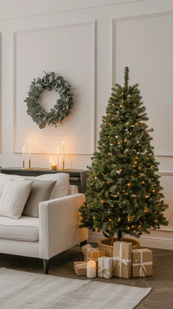 Minimalist Cozy Christmas Living Room with Neutral Tones: A Serene Holiday Retreat 2 Minimalist Cozy Christmas Living Room with Neutral Tones: A Serene Holiday Retreat