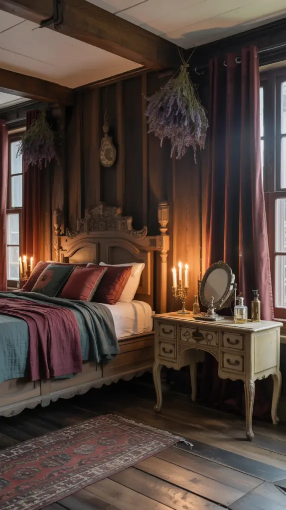 Dark Cottagecore Bedroom Lookbook for Elegant Spaces and Enchanting Natural Style 2 Dark Cottagecore Bedroom Lookbook for Elegant Spaces and Enchanting Natural Style