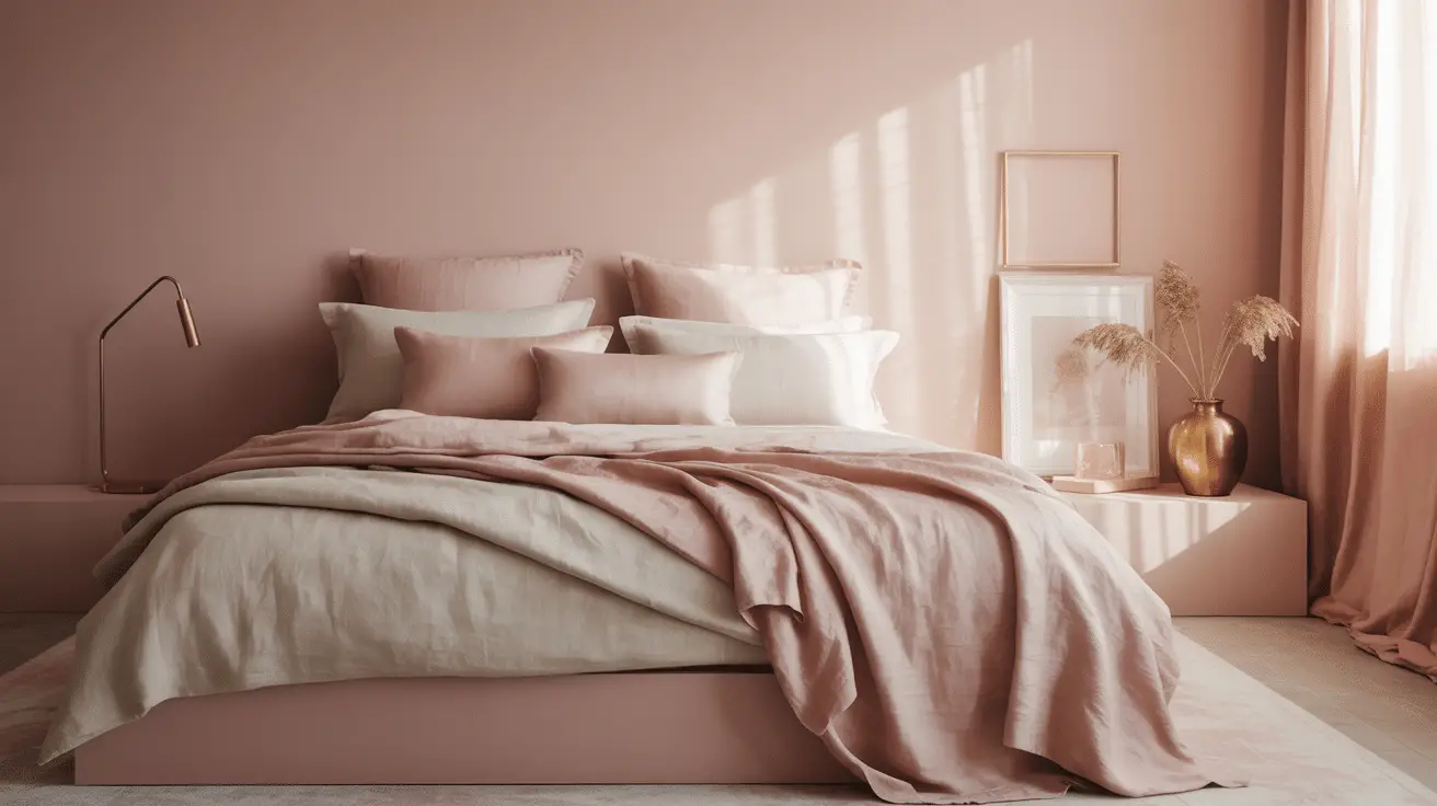 Dusty Pink Bedroom Interior Ideas for a Warm and Inviting Feel: Elegant Styling Tips for a Cozy Modern Space