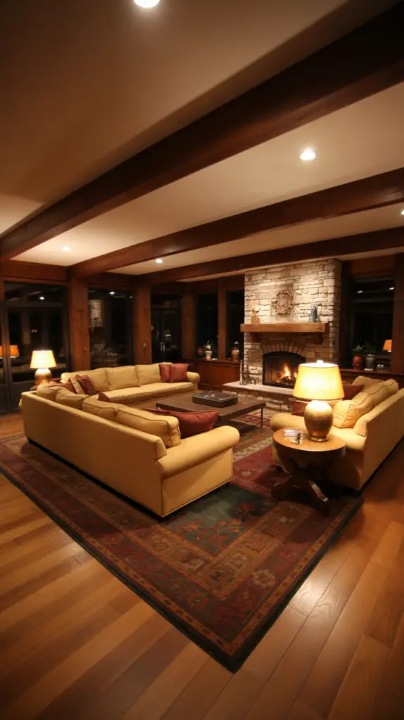 Large Rustic Living Room Ideas for Spacious Interiors That Feel Warm and Inviting 2 Large Rustic Living Room Ideas for Spacious Interiors That Feel Warm and Inviting