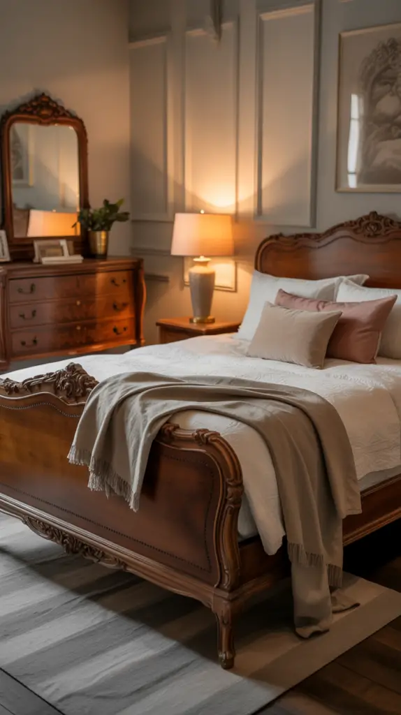 Cozy Vintage Bedroom Ideas with Warm Ambient Lighting for a Timeless, Inviting Retreat 2 Cozy Vintage Bedroom Ideas with Warm Ambient Lighting for a Timeless, Inviting Retreat