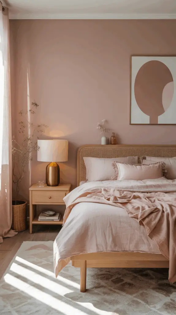 Dusty Pink Bedroom Interior Ideas for a Warm and Inviting Feel: Elegant Styling Tips for a Cozy Modern Space