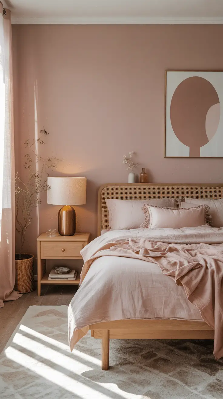 Dusty Pink Bedroom Interior Ideas for a Warm and Inviting Feel: Elegant ...
