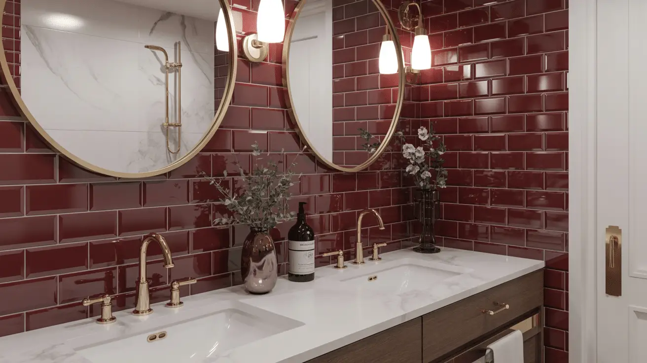 Elegant Burgundy Bathroom Decor for Luxe Interiors and Timeless Style
