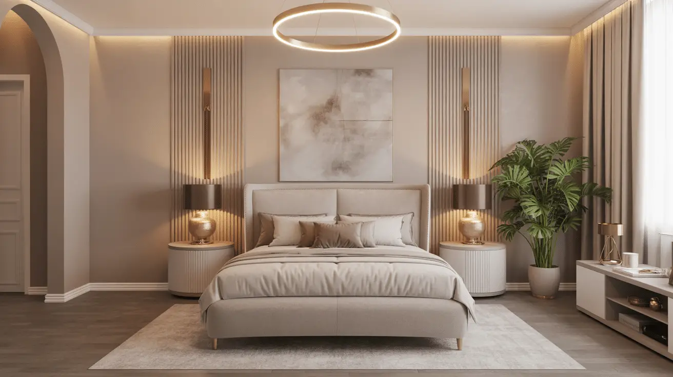 Glam Room Decor with Gold and Neutral Tones for a Luxe, Polished Interior