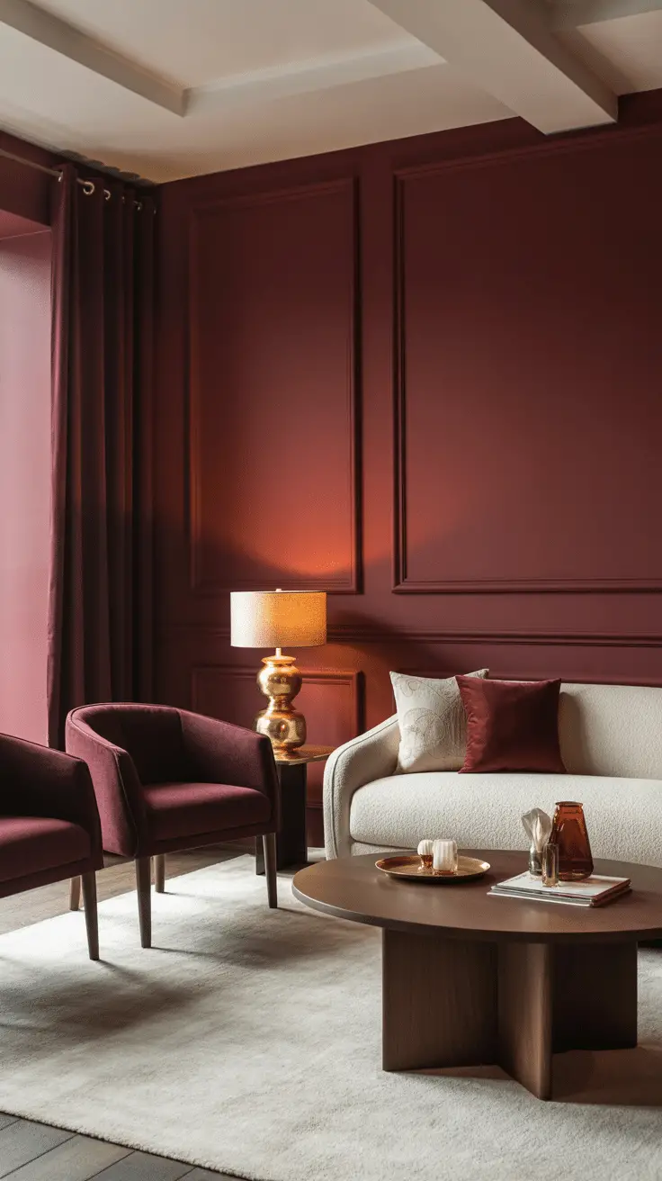 Cozy Burgundy Living Room Ideas for Stylish Interiors: Warm, Elegant ...