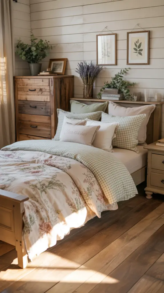 Farmhouse Bedroom Ideas with Gingham Bedding for a Cozy, Charming Retreat 2 Farmhouse Bedroom Ideas with Gingham Bedding for a Cozy, Charming Retreat