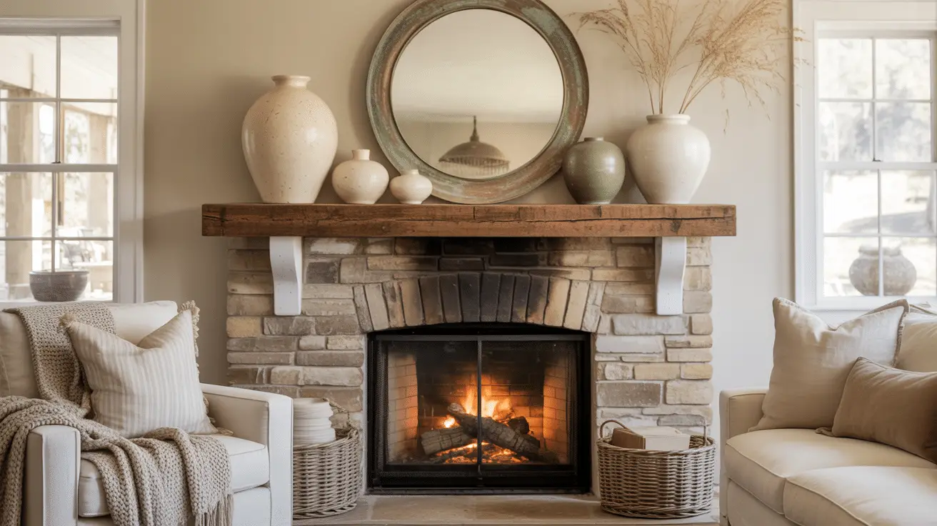 Easy Farmhouse Fireplace Decor That Looks Effortless and Beautiful in Any Home