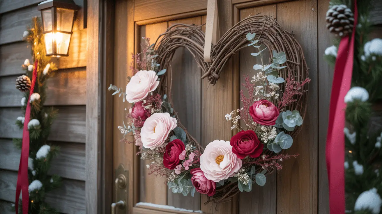 Cozy Valentine Vibes Created with Valentine Door Decorations