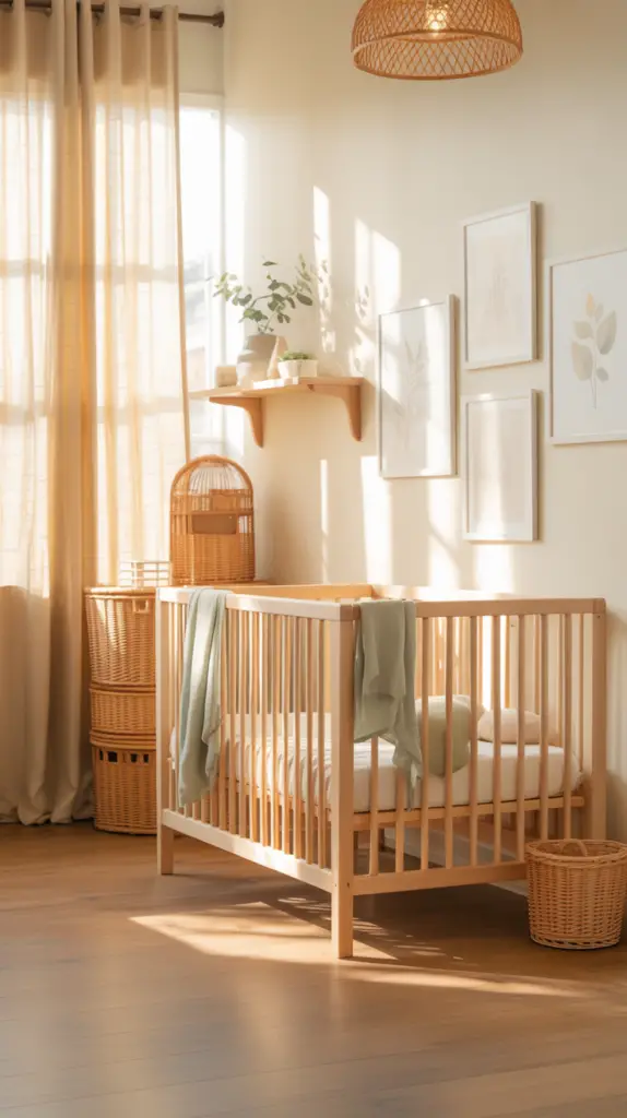 Minimal Floral Nursery Design With Natural Touches: A Soft, Serene Space for Baby 2 Minimal Floral Nursery Design With Natural Touches: A Soft, Serene Space for Baby