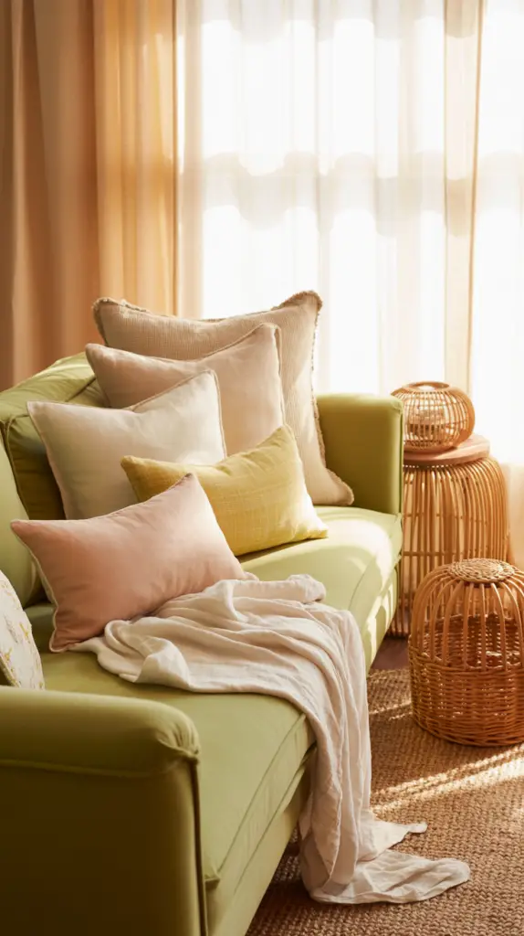Green Couch Aesthetic Spring Refresh: Home Décor Ideas to Brighten Your Space 2 Green Couch Aesthetic Spring Refresh: Home Décor Ideas to Brighten Your Space