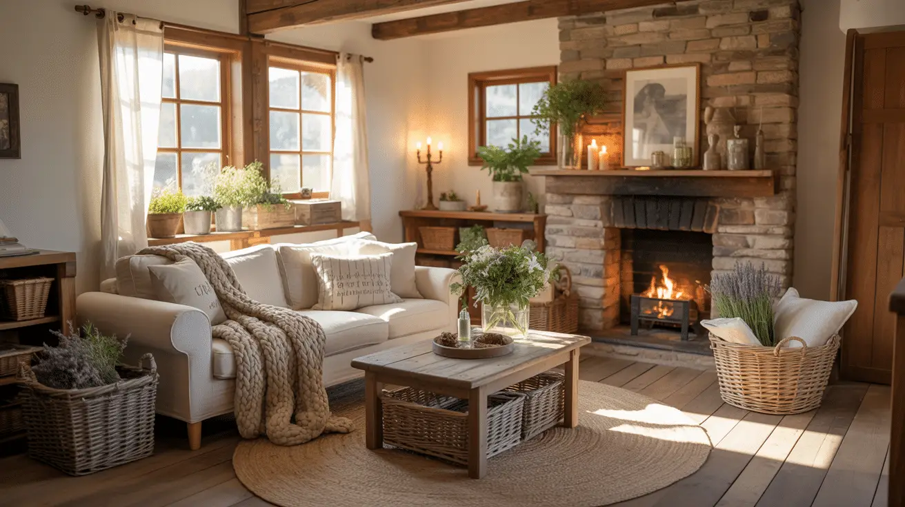 Cottage Core Living Rooms with Vintage and Rustic Details: Cozy Styling Ideas for Charming Homes