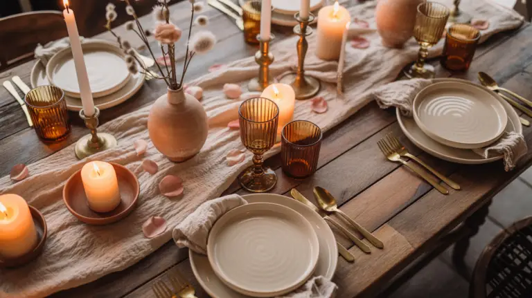 Rustic Valentine Tablescape Ideas for a Charming Dinner: Cozy, Romantic, and Effortlessly Stylish