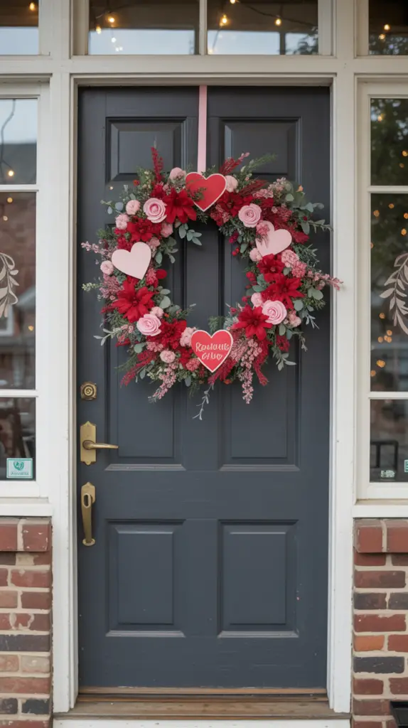 Valentine Front Porch Ideas With Red and Pink Outdoor Style 2 Valentine Front Porch Ideas With Red and Pink Outdoor Style