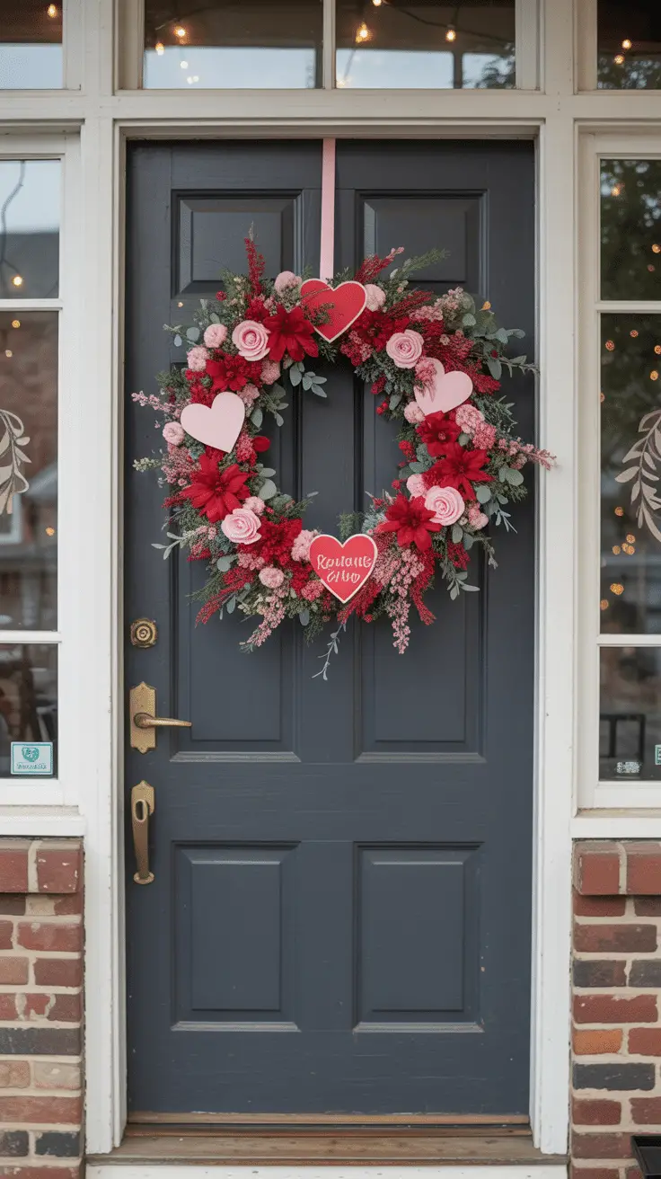 Valentine Front Porch Ideas With Red and Pink Outdoor Style