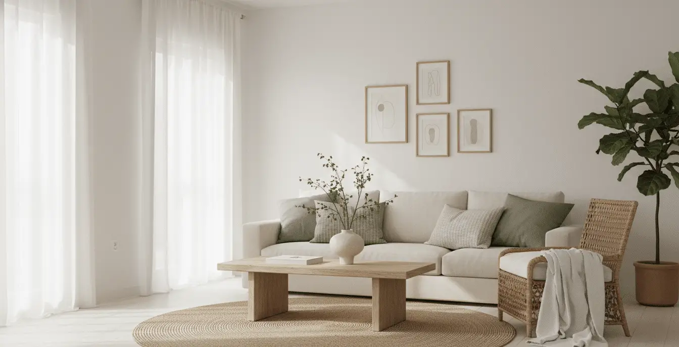 Minimalist Spring Living Room Decor with a Fresh Vibe for a Clean and Airy Home