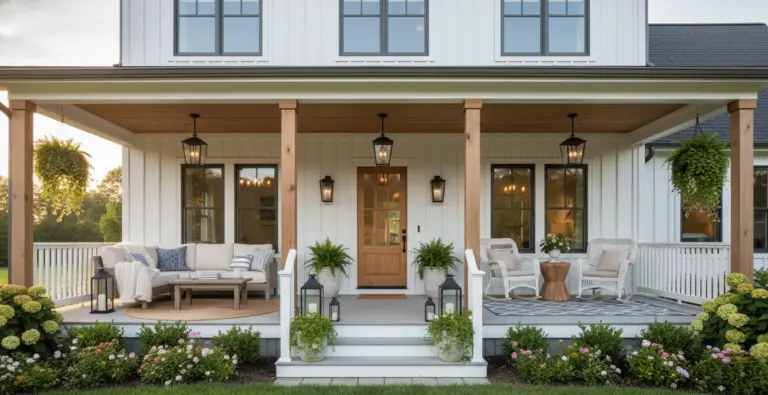 Double Wide Front Porch Ideas for Farmhouse Style Charm and Outdoor Living