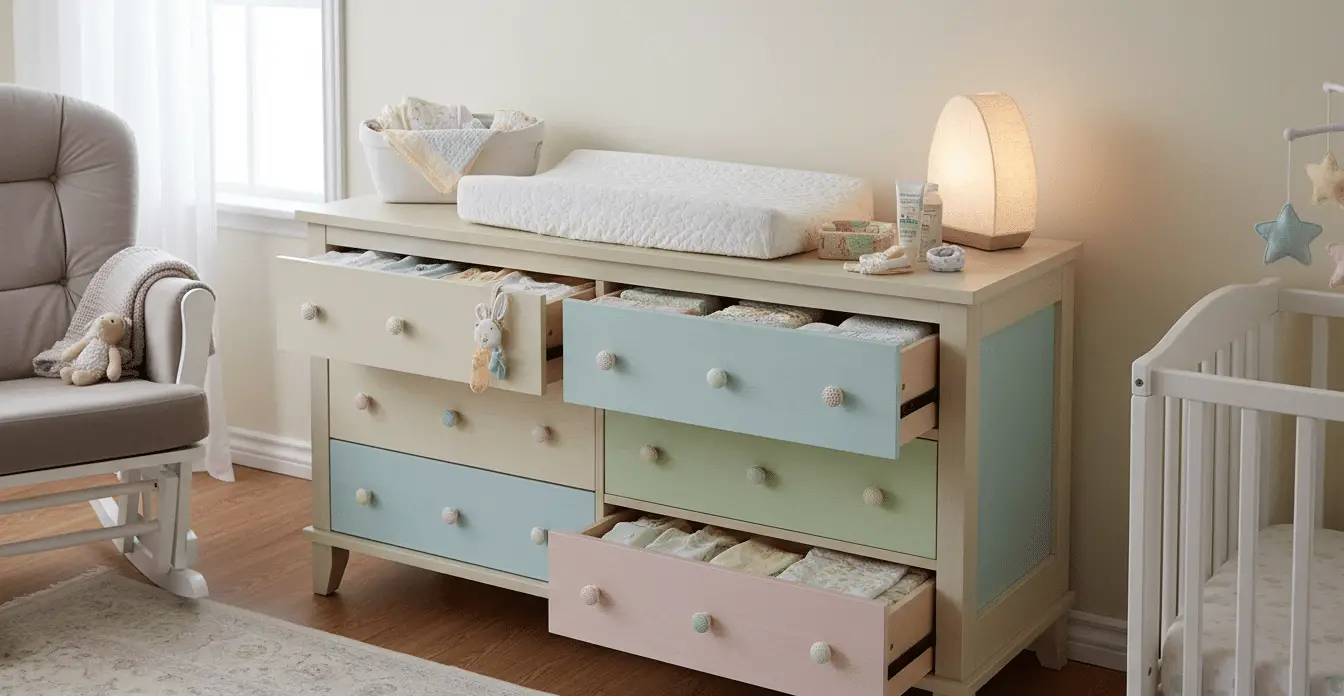 Cute Nursery Dresser Organization Ideas for Stylish and Functional Baby Rooms