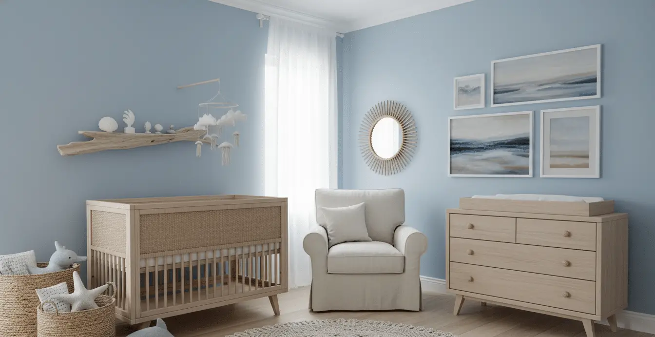 Curated visual reference: Coastal Ocean Nursery Decor For Baby Rooms Inspiring Seaside Themes Photo Inspiration