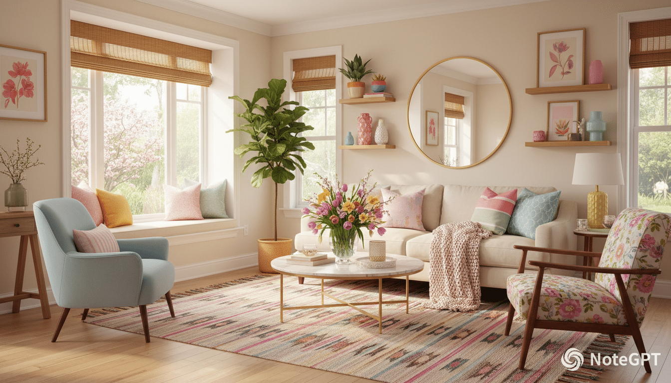 Colorful Spring Living Room Decor for Happy Homes: Bright, Fresh Ideas to Welcome the Season
