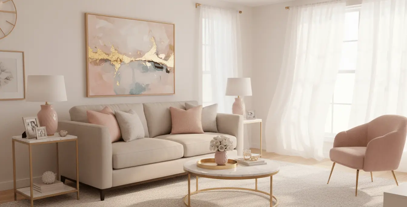 Elegant Girly Living Room Ideas for Stylish Interiors and Modern ...