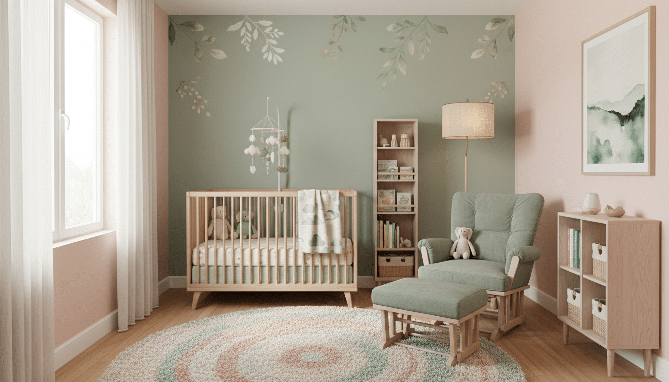 Design a Calm and Cozy Green and Pink Nursery Easily