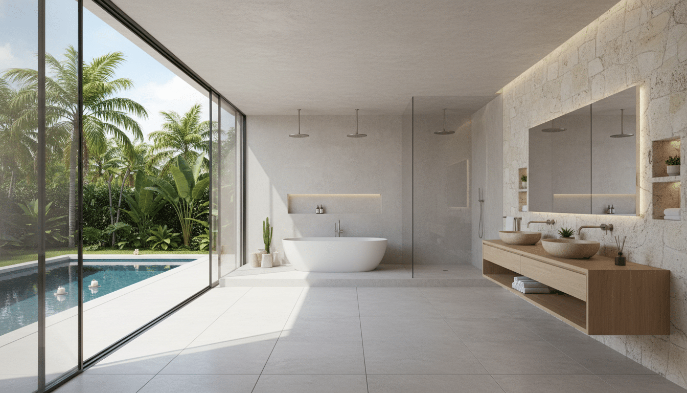 Dreamy Spa Spaces Created with Pool Bathroom Ideas: Elegant Designs for ...