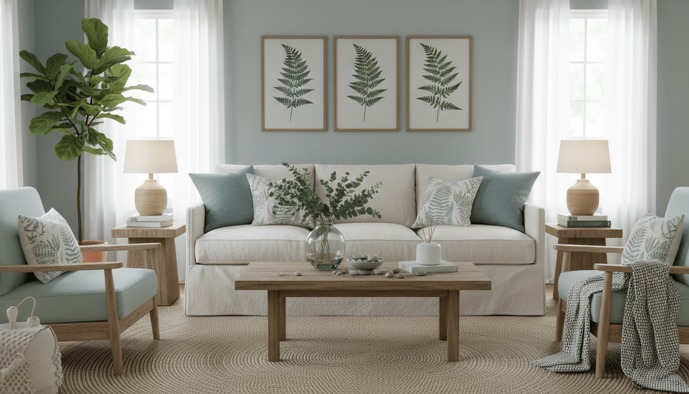 Serene Blue and Green Living Room Spaces: How to Create a Calming Retreat with Nature-Inspired Hues