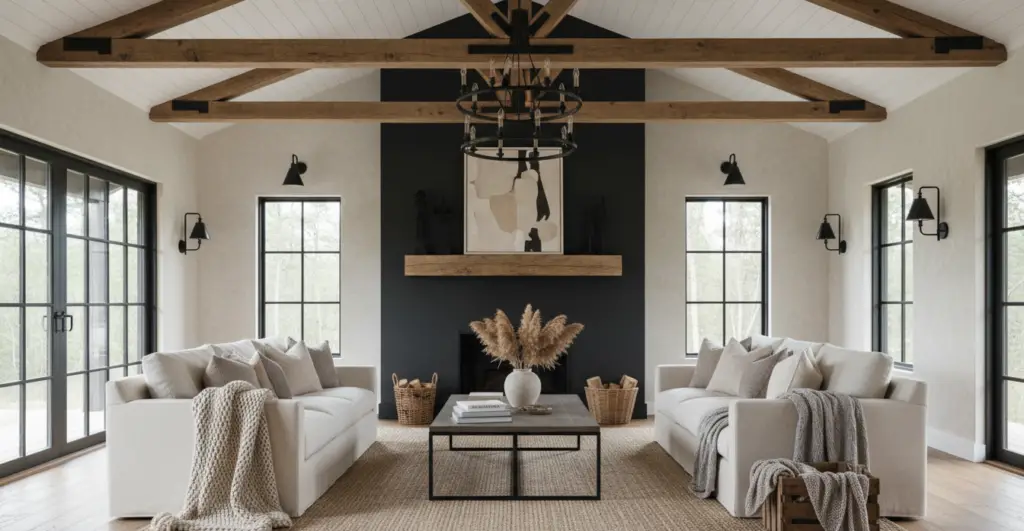 Rustic Black Farmhouse Style With Modern Contrast: Bold, Timeless, and ...