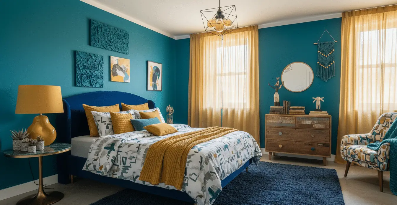 How to Create a Funky Bedroom with Bold Color Schemes for an Edgy and Unique Look