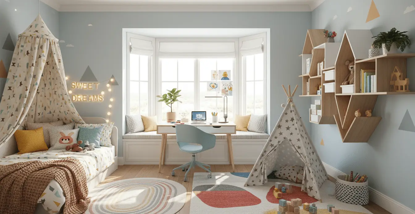 Stylish Playful Rooms with Kids Bedroom Designs and Smart Storage for Organized and Fun Spaces